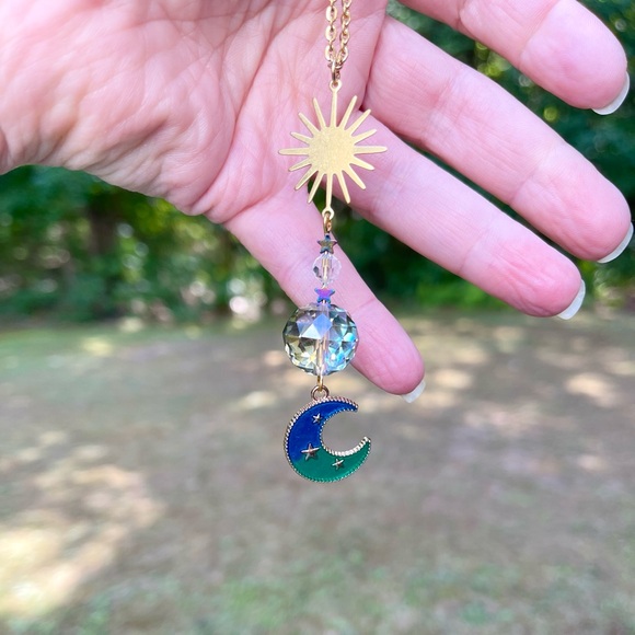Moon and Star Sun-catcher/Rearview Mirror Charm - Picture 10 of 11